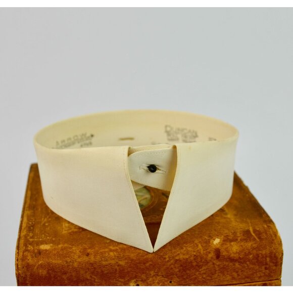 Antique Victorian Men's Cuff & Collar Stay Box Leather Covered Wood - Picture 15 of 16